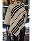 Asymmetrical Knit Poncho