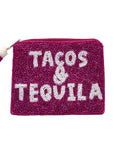 TACOS AND TEOUILA Beaded Coin Purse
