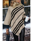 Asymmetrical Knit Poncho