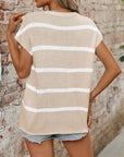 Round Neck Casual Striped Sweater