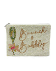 Double Brunch & Bubbly Beaded Coin Purse