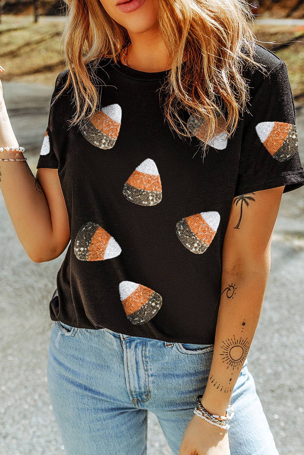 Sequin Candy Patched Tee