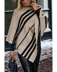 Asymmetrical Knit Poncho