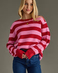 Pink & Red Sweater