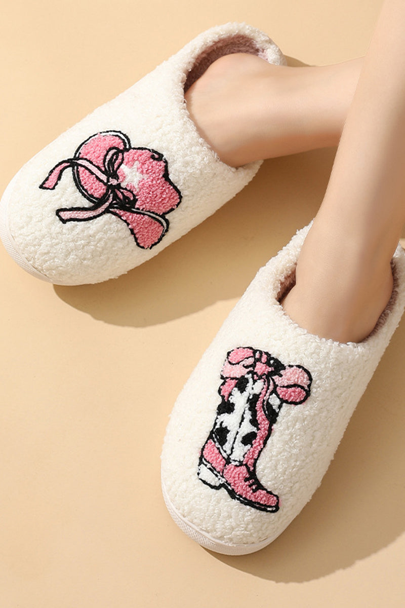 Plush Cozy Slippers-Cowgirl
