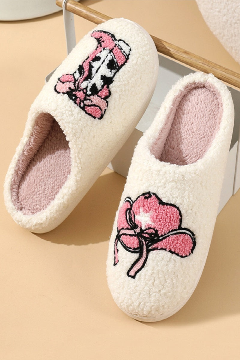 Plush Cozy Slippers-Cowgirl
