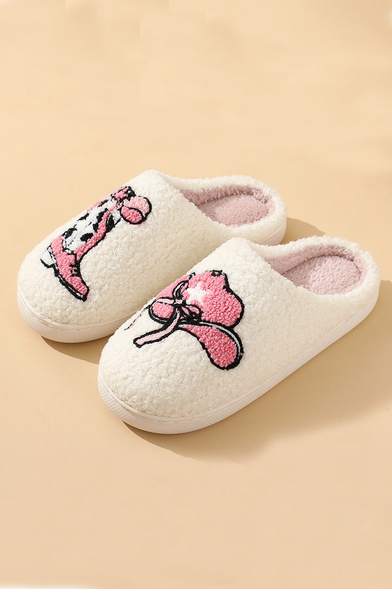 Plush Cozy Slippers-Cowgirl