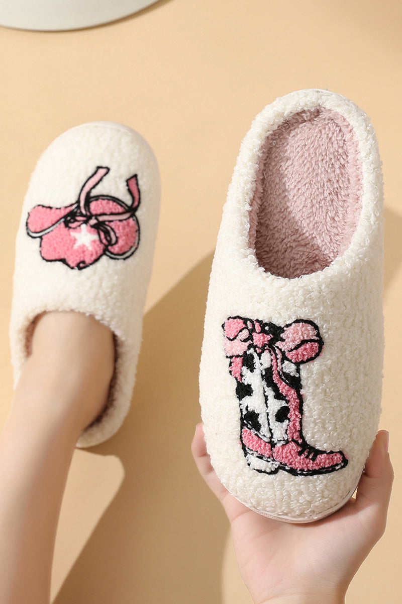 Plush Cozy Slippers-Cowgirl