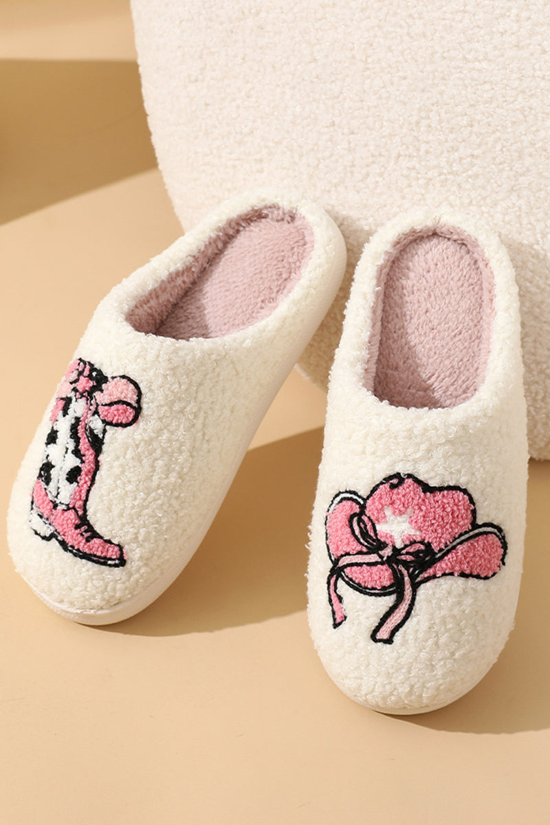 Plush Cozy Slippers-Cowgirl