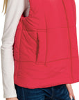 High Neck Puffer Vest