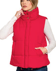 High Neck Puffer Vest