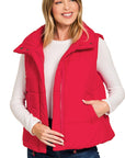 High Neck Puffer Vest