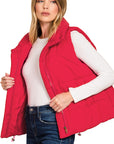 High Neck Puffer Vest