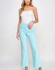 High Rise Kick Flare Raw Hem