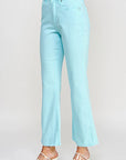 High Rise Kick Flare Raw Hem