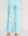 High Rise Kick Flare Raw Hem