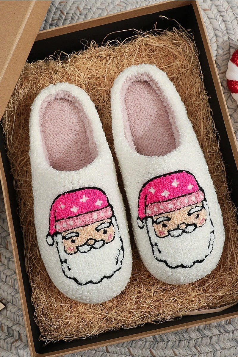 Plush Cozy Slippers-Santa