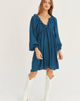 Dolman Sleeve Mini Dress