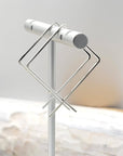 Sterling Silver Square Geometric Hoop Earrings