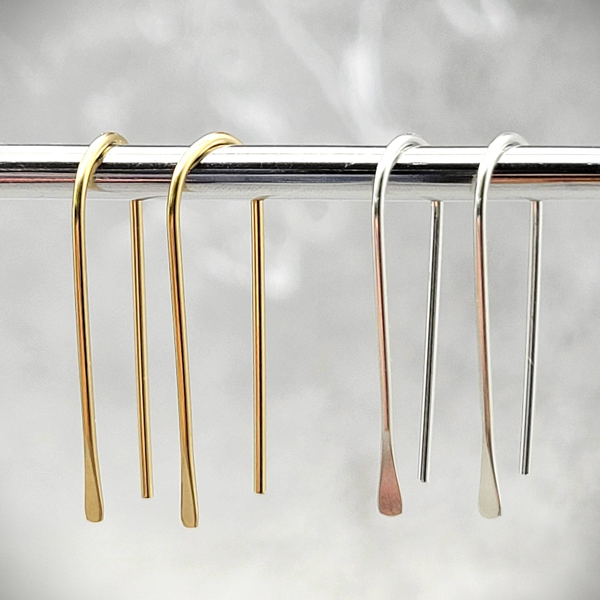 Open Hoop Threader Earrings - 14k Gold Filled