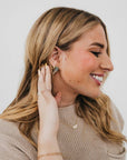 Striped Pickleball Stud Earring