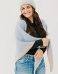 Blue & Tan Two Tone Scarf