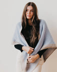 Blue & Tan Two Tone Scarf