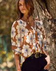 Floral Printed 3/4 Sleeve Blouse