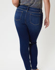 Mid Rise Super Skinny Destructed Jeans