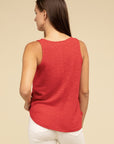 V Neck Sleeveless Cami Top