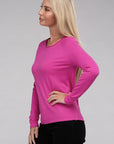 Viscose Round Neck Basic Sweater