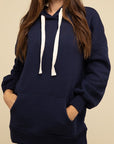 Oversized Hoodie Longline Sweatshirt