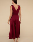 Surplice Neckline Sleeveless Jumpsuit