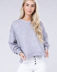 Brushed Melange Hacci Oversized Sweater