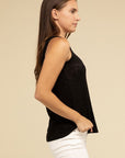 V Neck Sleeveless Cami Top