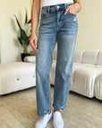 Judy Blue Full Size High Waist Distressed Straight Jeans