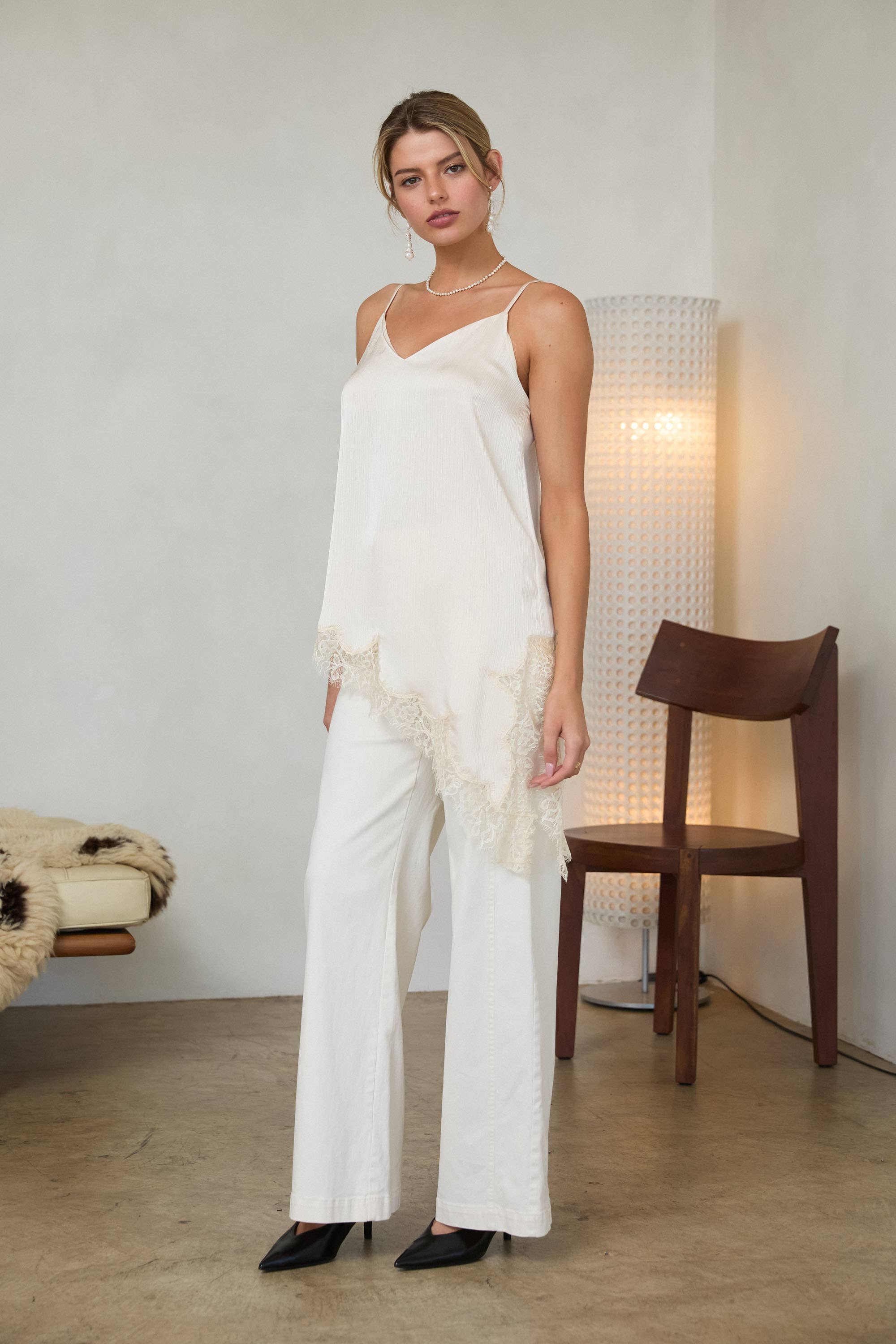 Asymmetrical Satin Cami (I)