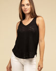 V Neck Sleeveless Cami Top