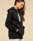 Oversized Hoodie Longline Sweatshirt