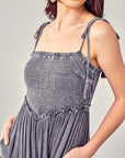 Smocked Tank Jumpsuit