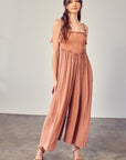 Smocked Tank Jumpsuit