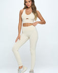 Two Piece Activewear Set with Cut-Out Detail