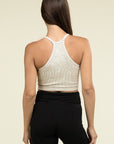 Washed Ribbed Seamless Cropped Cami Top