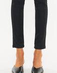 High Rise Black Coated Ankle Skinny Jean