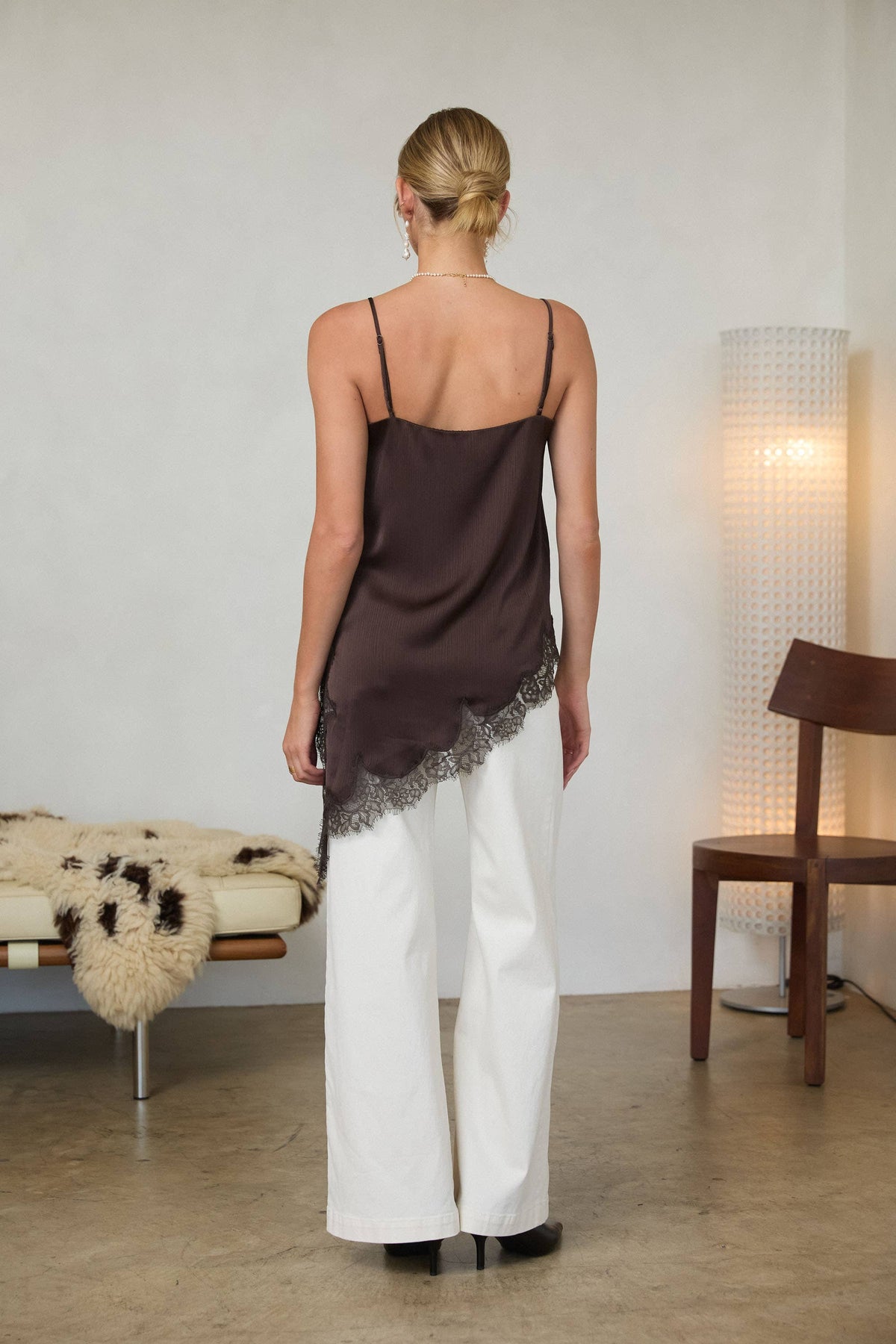 Asymmetrical Satin Cami (C)