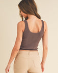 Seamless Reversible Stonewashed Ribbed Tank