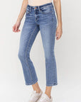 Mid Rise Kick Flare Jeans