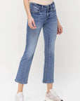 Mid Rise Kick Flare Jeans