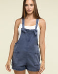 Washed Knot Strap Romper