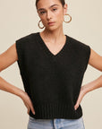 Soft Touch Cropped Knit Vest